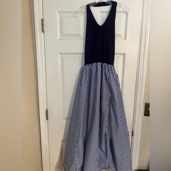 Lalavon Navy and White Striped Dress - Picture 4 of 12